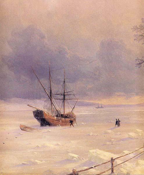 Ivan Aivazovsky Frozen Bosphorus Under Snow oil painting picture